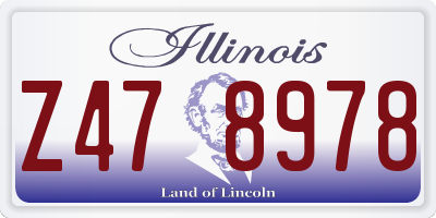 IL license plate Z478978