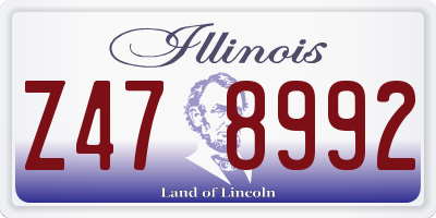 IL license plate Z478992