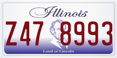 IL license plate Z478993
