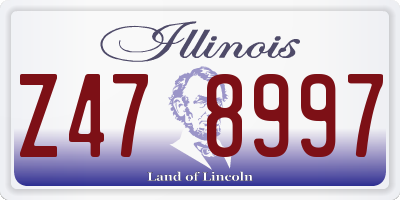 IL license plate Z478997