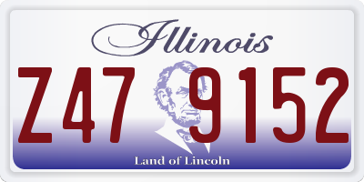 IL license plate Z479152