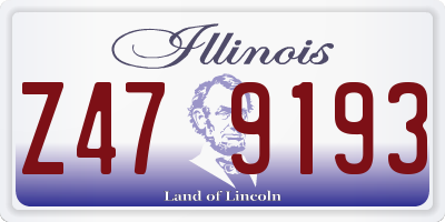IL license plate Z479193