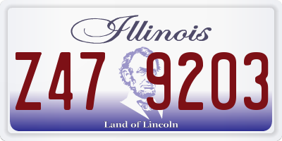 IL license plate Z479203