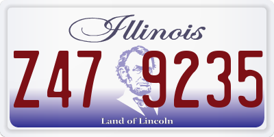 IL license plate Z479235