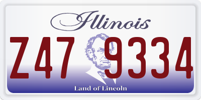 IL license plate Z479334