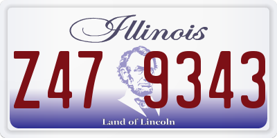 IL license plate Z479343