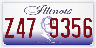 IL license plate Z479356