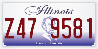 IL license plate Z479581