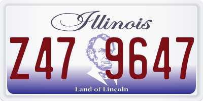 IL license plate Z479647