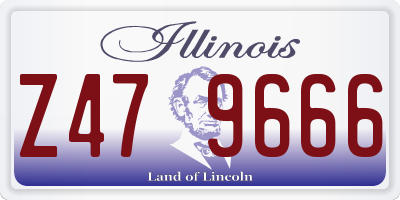 IL license plate Z479666