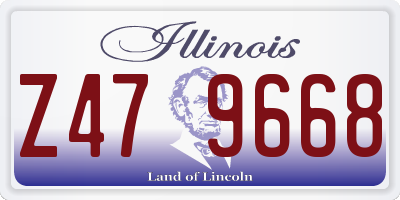 IL license plate Z479668