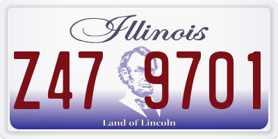 IL license plate Z479701