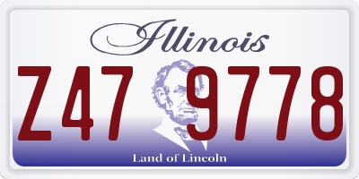 IL license plate Z479778