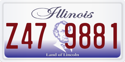 IL license plate Z479881