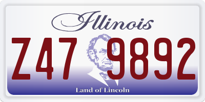 IL license plate Z479892