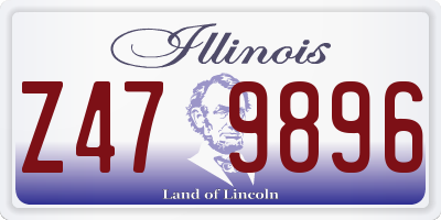 IL license plate Z479896