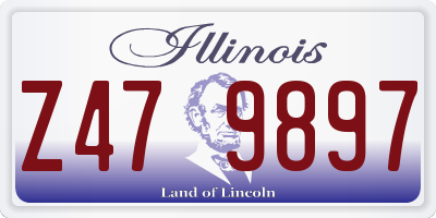 IL license plate Z479897
