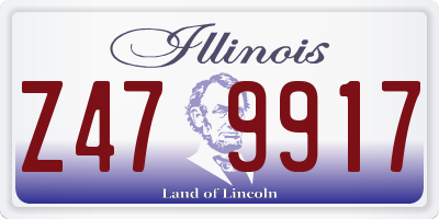 IL license plate Z479917