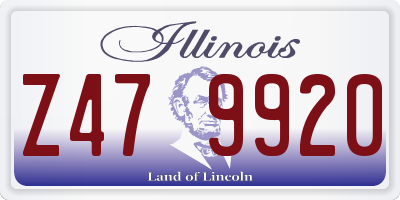 IL license plate Z479920