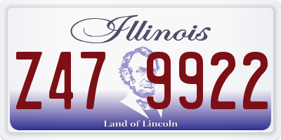 IL license plate Z479922