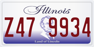 IL license plate Z479934