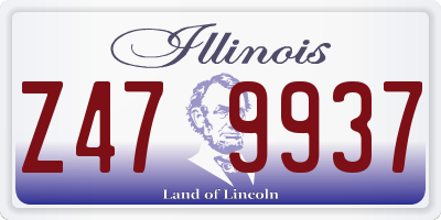 IL license plate Z479937