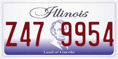 IL license plate Z479954