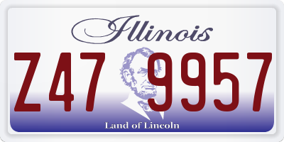 IL license plate Z479957