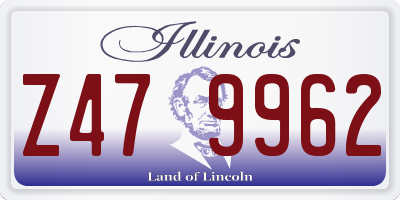 IL license plate Z479962
