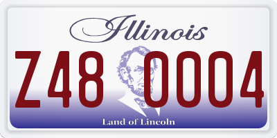 IL license plate Z480004