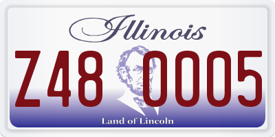 IL license plate Z480005