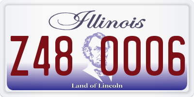 IL license plate Z480006