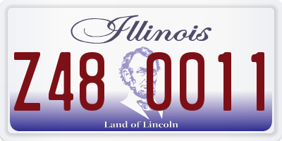 IL license plate Z480011