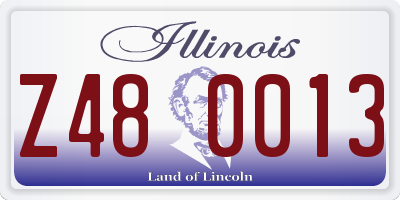 IL license plate Z480013