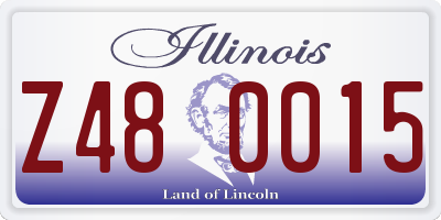 IL license plate Z480015