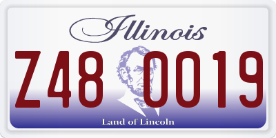 IL license plate Z480019