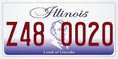 IL license plate Z480020