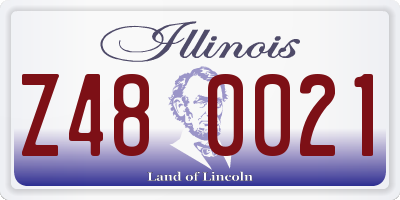 IL license plate Z480021