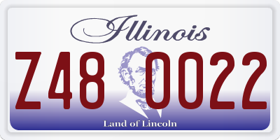 IL license plate Z480022