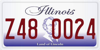 IL license plate Z480024