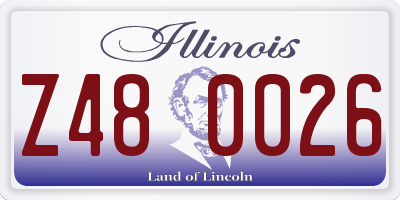 IL license plate Z480026