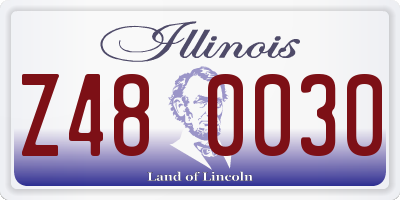 IL license plate Z480030