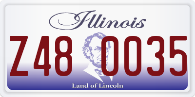 IL license plate Z480035