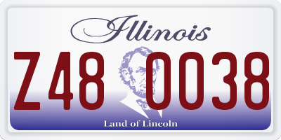 IL license plate Z480038