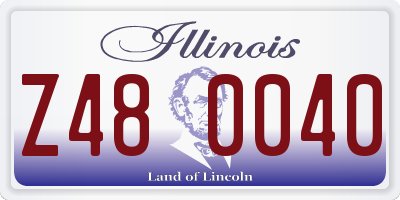 IL license plate Z480040