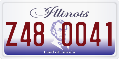 IL license plate Z480041