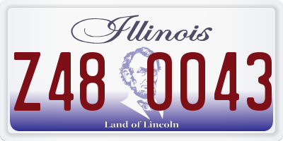 IL license plate Z480043