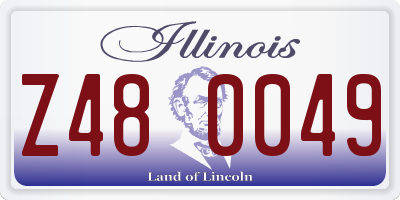 IL license plate Z480049