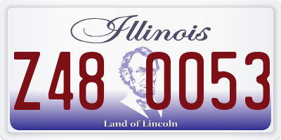 IL license plate Z480053