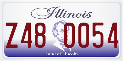 IL license plate Z480054
